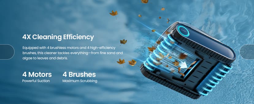 (2026 Upgrade) AIPER Scuba X1 Cordless Robotic Pool Cleaner with Micromesh Ultra-Fine Filter, Include Wireless Charging Dock, Cross Pattern Smart Navigation, Horizontal Waterline Scrubbing