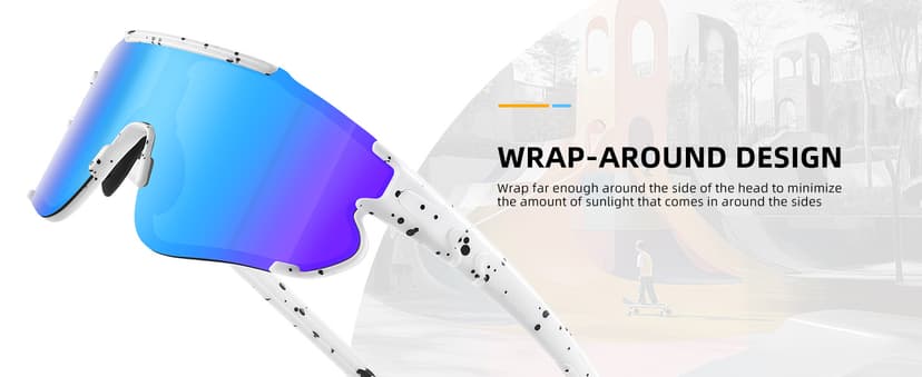 Kids Baseball Polarized Sunglasses: Sports Sunglasses for Boys Girls 3-12 Youth Sun Glasses for Cycling Running B0DB7QJYL4