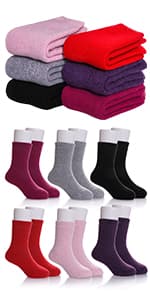 FNOVCO Girls Knee High Socks Kids Crazy Fun Gift Cute Animal Patterns Cotton Long Socks 6 Pairs