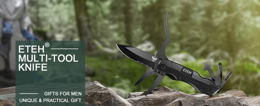 Gifts for Men Him Dad Boyfriend,Multitool Pocket Knife for Men,Anniversary Christmas Gifts for Birthday,Hiking Camping Knife with Screwdrivers Pliers Bottle Opener