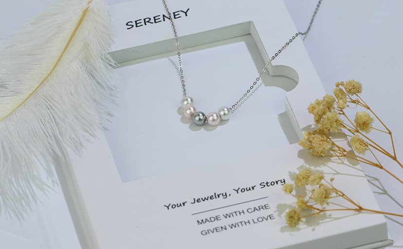 Sereney Birthday Gifts for Girls Women, Sterling Silver Pearl Necklace as 7 9 10 11 13 15 16 18 21 30 40 50 60 Year Old Birthday Gifts, Single Pearl Necklace as Bday Gifts for Friends