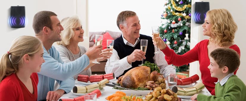 Herdio 6.5 Inch 800W Outdoor Bluetooth Speakers Wired Waterproof with Multifunctional Amplifier, Wall Mount Speaker for Patio Home Poolside Deck Backyard(2 Pairs,Black)