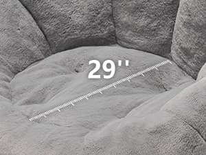 Hobestluk Bean Bag Chairs Large Bean Bag Couch for Adults Stuffed Sofa Chair Comfy Giant Bean Bag Chair with Spacious Design for Reading, Playing or Relaxing (Grey)