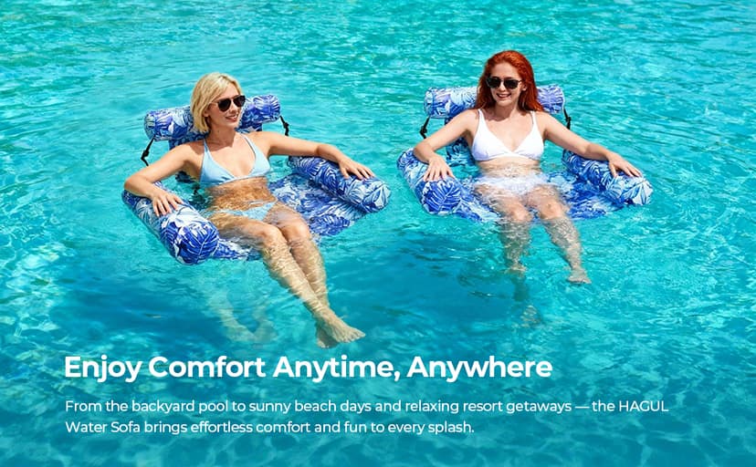 Inflatable Pool Float for Adults – Heavy Duty Floating Lounge Chair & Pool Noodle for Summer, Beach, Lake & Pool Parties – Comfortable Water Lounge for Relaxing & Fun