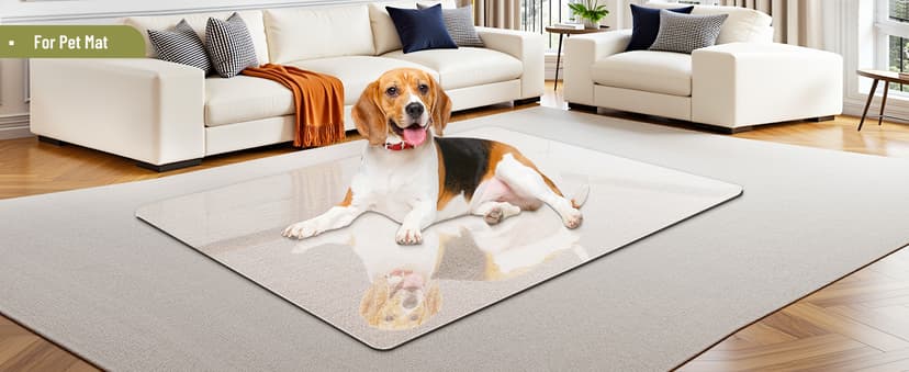 Office Chair Mat for Carpet & Hardwood, Upgraded 36" x 48" Dual Use Tempered Glass Chair Mat for Chair and Footrest Under Desk