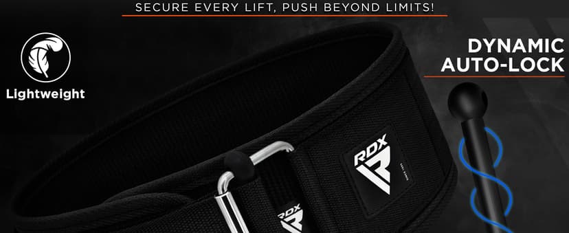 RDX Weight Lifting Belt - AUTO LOCK 4” Premium Adjustable Gym Belt for Olympic Cross Training - Support for Men Women Functional Fitness Workout - WOD Powerlifting Bodybuilding Weightlifting Deadlift