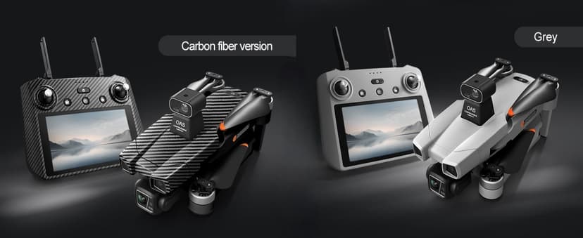 AE86ProMax+Drones with Camera for Adults 4K Video,Touch Screen Tablet Remote and 3-Axis Mechanical Gimbal, 5G Digital Transmission, 360° Laser Obstacle Avoidance, GPS Auto Return,Three 8000mAh 45 Mins Long Endurance, 500g Payload, Smart Follow Waypoint Flight Foldable Quadcopter, Up to 5 Miles Range (Carbon Fiber, 3 Batteries)