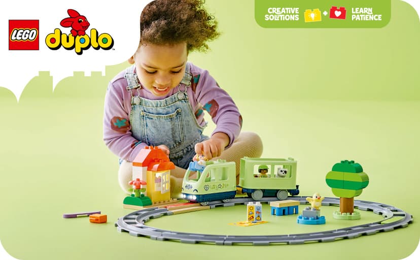 Building Toys for Toddlers, Ages 2+, Train Set, Develops Fine Motor Skills, W/ Larger Bricks & Figures, 57 Pieces, Gift Idea LEGO DUPLO Interactive Adventure Train 10427 B0CV2BX49N