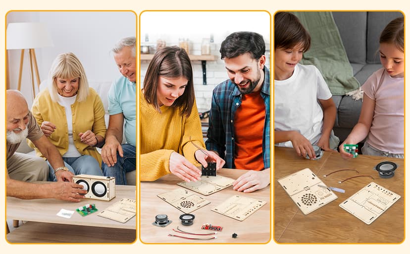 Stem Projects Toys for Boys age 8-12 12-14 Science Kit Building Own Bluetooth Speaker & FM Radio DIY Electronics Kit Science Experiments Kid 9-12 Boy Toys Birthday Gift 8 9 10 11 13 Year Old Teen Girl