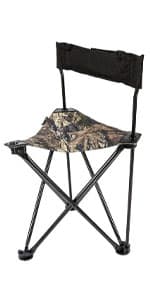Ameristep Portable Folding Design Hunting Lightweight Heavy-Duty Tripod Stool, Mossy Oak Break-Up Country