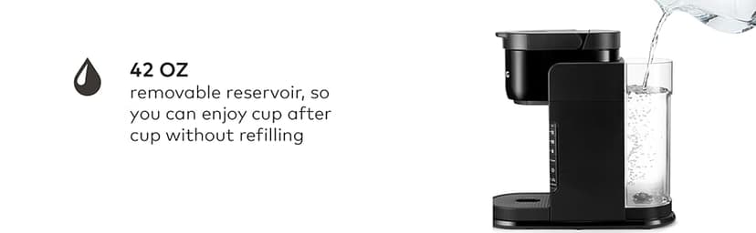 Keurig K-Express Single Serve K-Cup Pod Coffee Maker, 3 Brew Sizes, Strong Button Feature, 42oz Removable Reservoir, Black