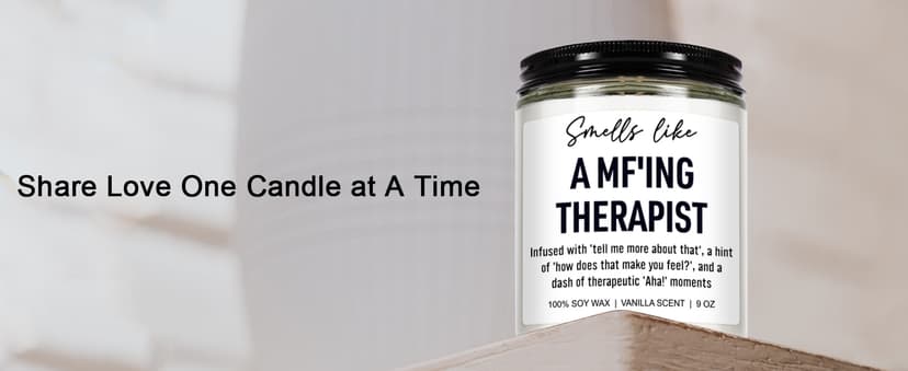 Funny Scented Candle, Therapist Gifts, Occupational Therapy Gifts, Psychology, Therapy Office Decor, Christmas, Graduation, Mental Health Therapist Presents for Women, Men, Psychologist