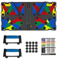 Solid Push Up Board 15 in 1 Home Workout Equipment Multi-Functional Pushup Stands System Fitness Floor Chest Muscle Exercise Professional Equipment Burn Fat Strength Training Arm Men & Women Weights