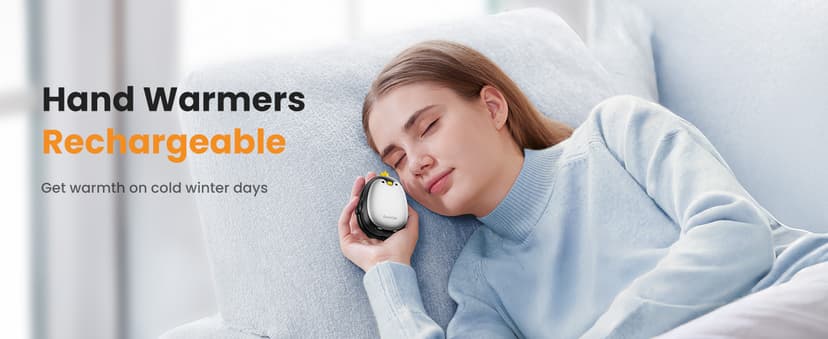Gaiatop Magnetic Hand Warmers Rechargeable 2 Pack, 3 Settings Pocket-Sized Cute Penguin, Fast Hot Hands Reusable Portable Electric Heater for Camping Hunting Golf, Gifts for Women Men