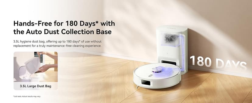 NARWAL Freo S Robot Vacuum and Mop Combo, 8000Pa Suction, 180 Days Hands Free, Self-Emptying Base, LDS Navigation, Obstacle Avoidance, Robot Vacuum Cleaner for Pet Hair & Hard Floors