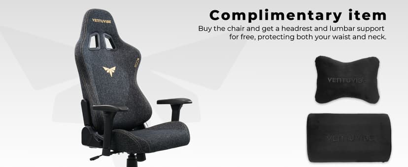 Gaming Chair 4D Adjustable Armrests - 170° Reclining & 320lb Capacity, High Back Ergonomic Computer Chair with Lumbar Support, Fabric Office Chair for Adults (Black)