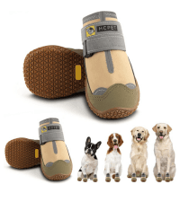 Hcpet Dog Shoes, Dog Boots & Paw Protectors for Winter Snowy Days, Rainy Weather, Outdoor Anti-Slip Sole Dog Booties for Hardwood Floor Black-Leg 1