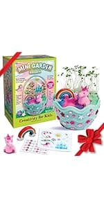 Creativity for Kids Mini Garden: Mermaid Terrarium Kit - Mermaid Gifts for Girls, Crafts and Toys, Holiday Stocking Stuffers for Kids (Ages 6+)