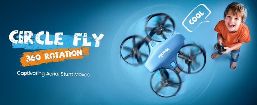 Veeniix V995 Mini Drones for Kids and Beginners,Indoor RC Quadcopter,Small Helicopter Plane with 3D Flips,360° Rotation,Circle Fly,Auto Hover,Headless Mode and 3 Batteries,Gift for Boys and Girls