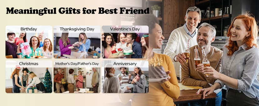 Best Friend Birthday Gifts, Friend Gifts for Long Distance, Friend Birthday Gifts for Women, Acrylic Puzzle Plaque Gifts for Friend on Mothers Day -2.8 * 3.3in