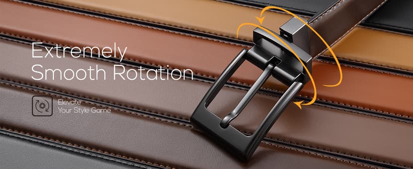 CHAOREN Reversible Belt Men 1 Piece - 1.25" Leather Dress Belt - Trim to Fit for Elegant Style