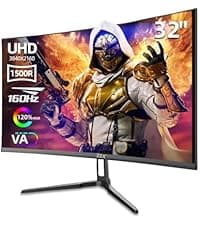 ZZA 49" Curved Gaming Monitor | 5120x1440 Dual QHD, 165Hz/144Hz, 1500R, 32:9 Ultra-Wide, AMD FreeSync, 120% sRGB, Height Adjustable, HDMI 2.1 & DisplayPort 1.4, VESA Mount, Black