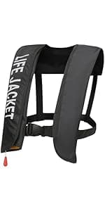 3-Pack Life Jackets for Men Women - 150N Automatic Inflation Swim Vest with Reflective Strips & Safety Buckle ~ Lightweight &Breathable