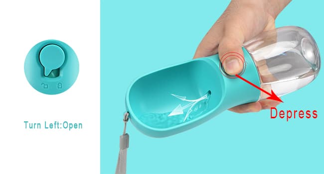 Feeding & Hydration | Travel Water Bowl | Portable Pet Dispenser | Dog Gifts | Puppy Essentials | for Hiking Camping Beach Cibaabo Dog Water Bottle Portable with Food Container & Filter for Travel B09F5ZYV7M