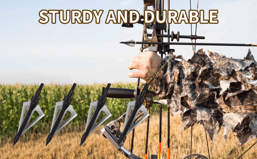 12 Pack Hunting Broadheads with Storage Case 3 Blades Archery Broadheads 100/125 Grain Screw-in Arrow Heads Arrow Tips for Traditional Bows and Compound Bow