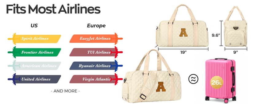 Girl Gifts, Kids Overnight Bag, Birthday Gifts for Women Daughter Sister Friends 8 9 10 11 12 13 14 15 16 17 18 Year Old Girl Duffle Bag Teen Girl Gifts Trendy Stuff Initial Travel Weekender Dance Bag B0DT6QHCXW