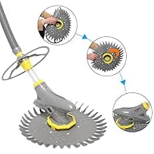 (2024 Upgrade) VINGLI Pool Vacuum Cleaner Automatic Sweeper Swimming Pool Creepy Vacuum (Grey)