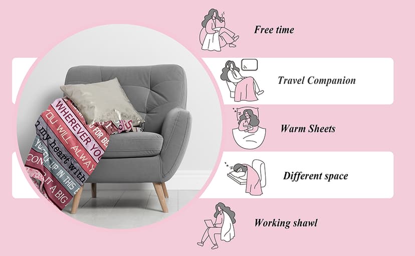 XALAZY Sister Gifts Blanket 50" X 60", Sister Birthday Gifts for Women, Big Sister Gifts for Girls, Sisters Gifts from Sis, Sis Christmas Prensent Throw