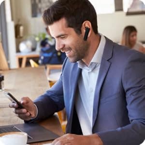 ADADPU Bluetooth Headset - V5.0 Wireless Handsfree Earpiece Built-in Dual Mic Noise Cancelling, 10 Days Standby 16Hrs HD Talktime Ultralight Headset for iPhone Android Samsung Laptop(Black)