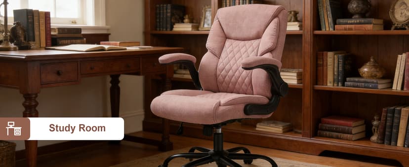 Cloth Office Chair Mid Back Ergonomic Computer Chair Comfortable Fabric Padded Home Office Desk Chairs with Flip-up Arm Rest Adjustable Height Swivel Wheels for Short People Use | Grey