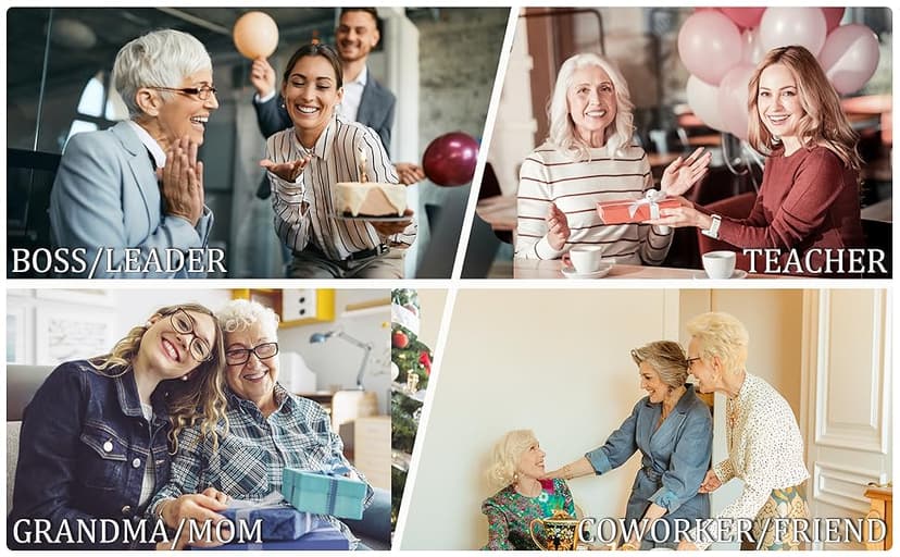 60th Birthday Gifts for Women Men, Acrylic Heart Cake Topper Birthday Decorations Presents, 60 Year Old Bday Gifts for Mom, Aunt, Grandma, Sister, Best Friends, Wife, Her