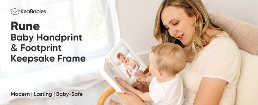 Baby Hand and Footprint Kit, Quick Dry Clay - Newborn Keepsake Feet and Handprint Kit, Nursery Picture Frame, Pet Dog Paw Prints,Personalized New Mom Gifts for Baby Showers & Registry(Onyx Black)