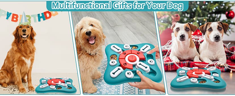 PETSTA Dog Puzzle Toys, Treat Dispensing Dog Enrichment Toys for IQ Training and Brain Stimulation, Interactive Mentally Stimulating Toys as Gifts for Puppies, Cats, Dogs B09XXPCB4T