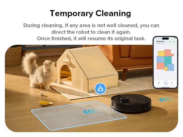 roborock Q10 S5+ Robot Vacuum and Mop, 10,000Pa Suction, Upgraded from Q8 max+, 70 Days Self-Emptying, Obstacle Avoidance, Sonic Mopping, Dual Anti-Tangle Design, Auto Mop Lifting, Ideal for Pet Hair