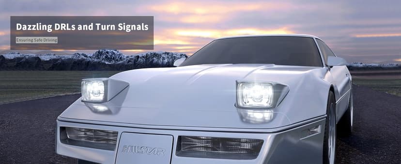 HWSTAR Pair 180W 1000% Bright H6054 5x7 7x6 Led Headlights Compatible with Jeep Cherokee XJ Wrangler YJ DOT Anti-glare DRL Turn Signal Hi/Low Sealed Beam Ford Chevy GMC Toyota Nissan Dodge etc Black