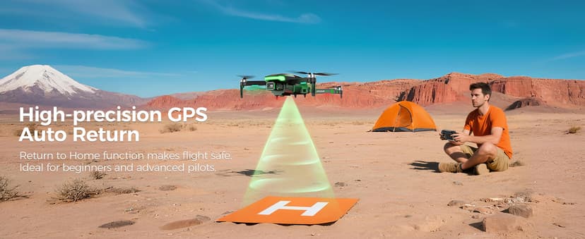 S8 GPS Drones with EIS 4K Camera for Adults kids, 5" Screen on Controller,60 Min Flight Time,Auto Return,Long Range Transmission,Brushless Motor,QuickShots,Foldable and Lightweight Quadcopter with Follow Me,Christmas Toy Birthday Gifts,Under 249g