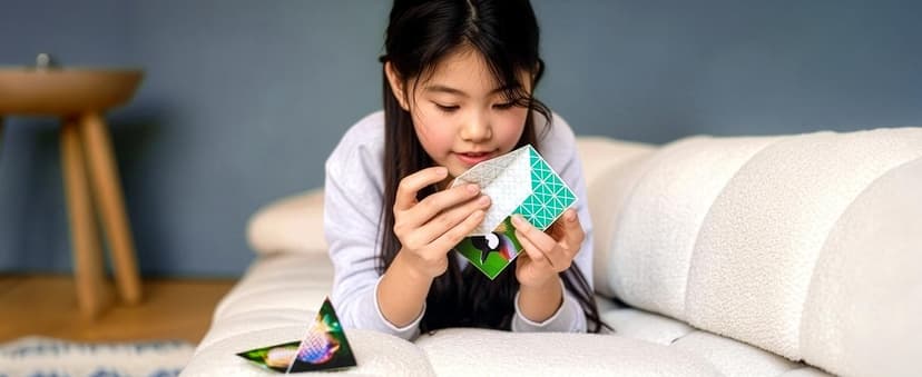 FOLDOLOGY - The Origami Puzzle Game! Brain Teasers for Tweens, Teens & Adults | Travel Game, Hands-On STEM Toy, Stocking Stuffer, Gift for Ages 10+ | Fold the Paper, Complete the Picture | 100 Puzzles