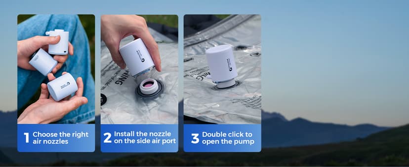 FLEXTAILGEAR Portable Air Pump for Inflatables, 2.82oz Classic Tiny Air Pump, Rechargeable Electric Air Pump to Inflate Deflate for Camping Gear Pool Floats Air Mattress Vacuum Storage Bags