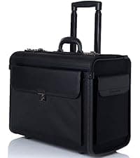 Alpine Swiss Mens Briefcase | Expandable Genuine Leather Attache Briefcase For Men | Dual Combination Lock Business Case