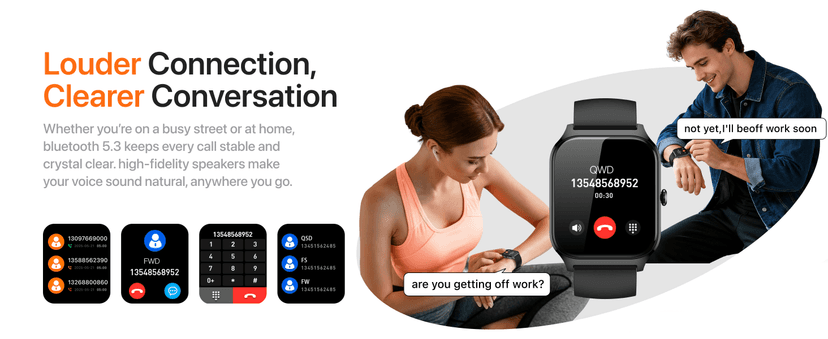 Smart Watch for Women Men,(Answer/Make Call) 1.83'' HD Fitness Activity Tracker Smartwatch for Android iPhone iOS Compatible,IP68 Waterproof Step Counter Watch with Sleep Monitor/120+ Sports Modes