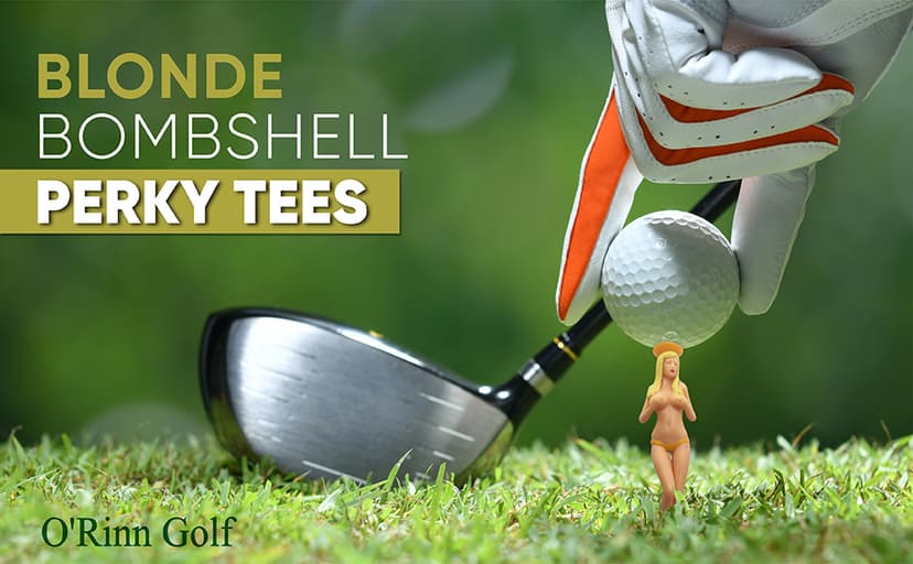 Perky Tees Funny Golf Gifts - 6 Pack 3" Blonde Bombshell Pin Up Girl Golf Tees | Funny Gifts for Men at Christmas, Groomsman or White Elephant Gifts