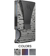 Mountain Voyage Co Minimalist Wallet for Men & Women - Slim RFID Wallet, Scratch Resistant, Credit Card Holder & Money Clip, Easily Removable Money & Cards, (Matte Carbon Fiber)