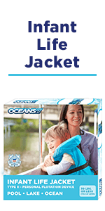 Aqua Oceans 7 Life Jacket for Kids - US Coast Guard Approved Life Vest for Infant, Child & Youth Boys and Girls, Open-Side PFD for Boating, Swimming & Water Sports
