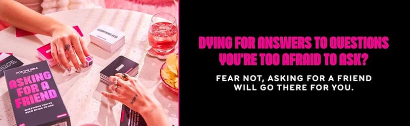 Asking for A Friend by Relatable, Great Card Games for Game Night, Bachelorette Party Favors for Social Gatherings, and Friendly Icebreakers, Includes 300 Cards and 1 Die
