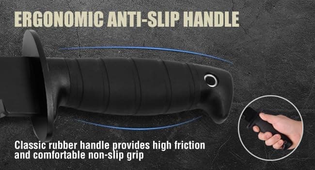 Mossy Oak Survival Hunting Knife with Sheath, 15-inch Fixed Blade Tactical Bowie Knife with Sharpener & Fire Starter for Camping, Outdoor, Bushcraft