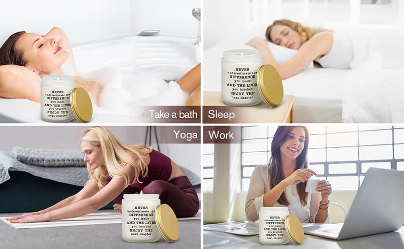 Goodbye Gifts for Coworkers, Retirement Gifts for Women, Going Away Farewell Moving Away Gift for Friends Teachers, Inspirational Gift, Lavender Candle